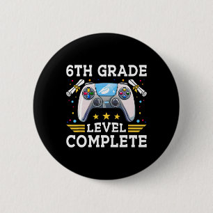 Stufe abgeschlossen Gamer Kids Cl of 2025 Boy Button