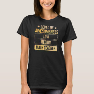 Stufe der Wahnsinn Mathematik Lehrer T-Shirt