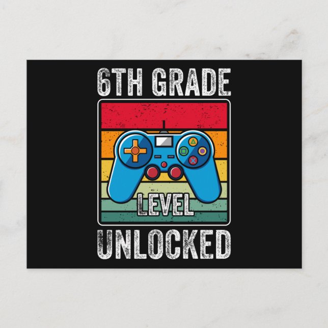 Stufe "Entsperrte Kinder" zurück zum SchulGamer Postkarte (Vorderseite)
