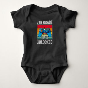 Stufe Unverschlossene Kinder zurück zum SchulGamer Baby Strampler