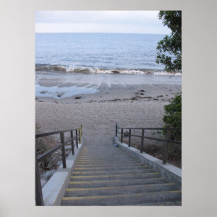 Stufen zum Strand Poster