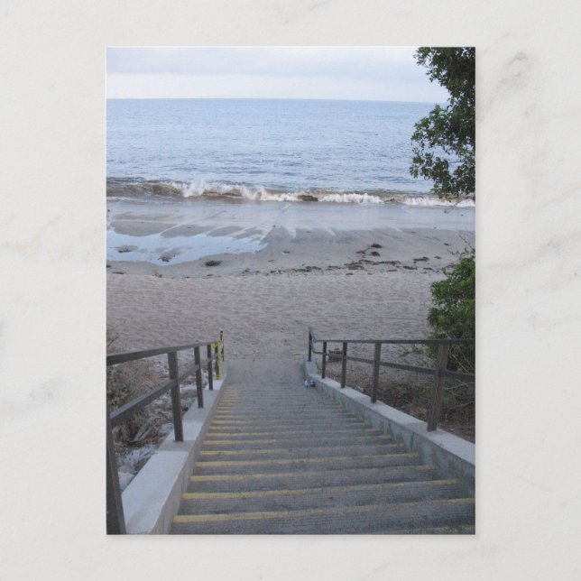 Stufen zum Strand Postkarte (Vorderseite)