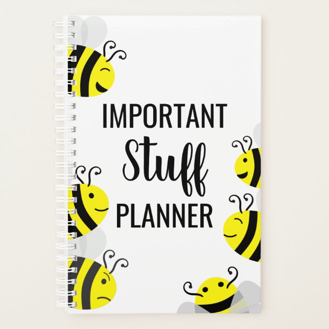 "Stuff important" jolie famille d'abeilles Planifi (Devant)