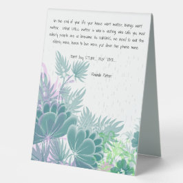 Stuff spielt keine Rolle Tischaufsteller