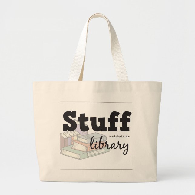 STUFF zur Rückkehr zur BIBLIOTHEK Jumbo Stoffbeutel (Vorne)