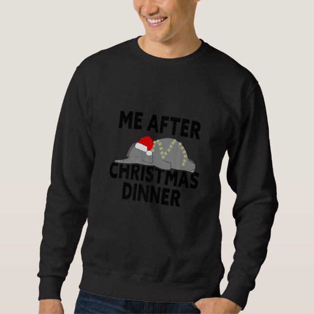 stuffed after christmas dinner   sweatshirt (Vorderseite)