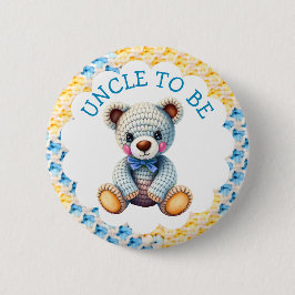 Stuffed Animals | Uncle to Be Baby Shower Button