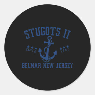 Stugots Belmar Nj Seil Retro Sarkastisch Lustig Bo Runder Aufkleber