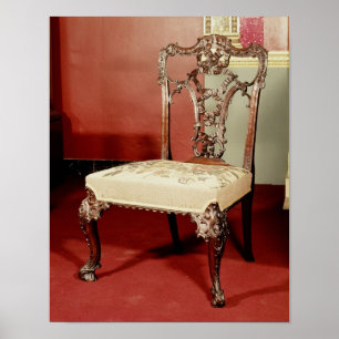 Stuhl, Chippendale "Direktorn" Entwurf, c.1760 Poster