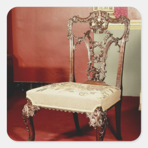 Stuhl, Chippendale "Direktorn" Entwurf, c.1760 Quadratischer Aufkleber