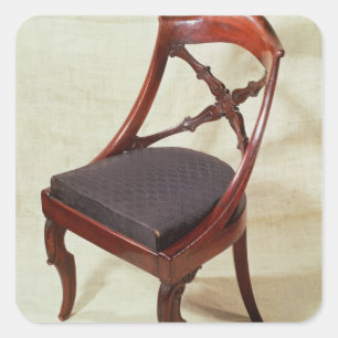 Stuhl, Louis-Philippe Zeitraum Quadratischer Aufkleber
