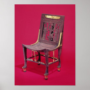 Stuhl, vom Grab von Tutankhamun Schilderung Poster