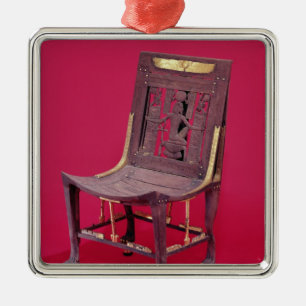 Stuhl, vom Grab von Tutankhamun Schilderung Silbernes Ornament