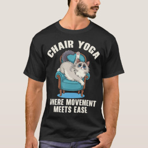 Stuhl-Yoga-Übung Zen Fitness-Workout Yoga-Instrukt T-Shirt