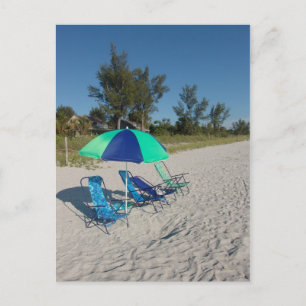 Stühle auf Captiva Postkarte