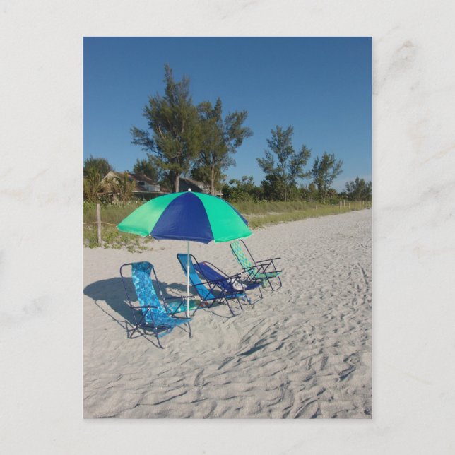 Stühle auf Captiva Postkarte (Vorderseite)