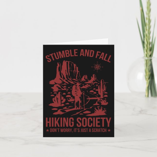 Stumble and Fall Wandergesellschaft Keine Sorge, e Karte (Vorderseite)