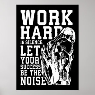 Stumme Arbeit - Fitness, Workout, Bodybuilding Poster