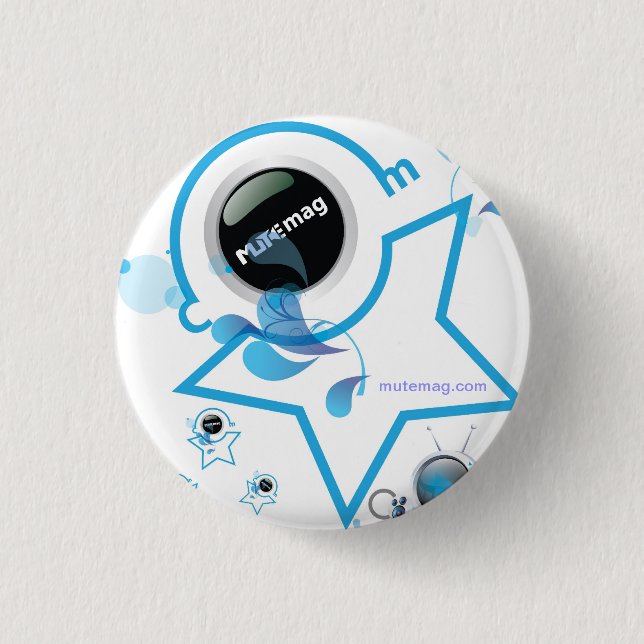 Stummer Knopf Button (Vorderseite)