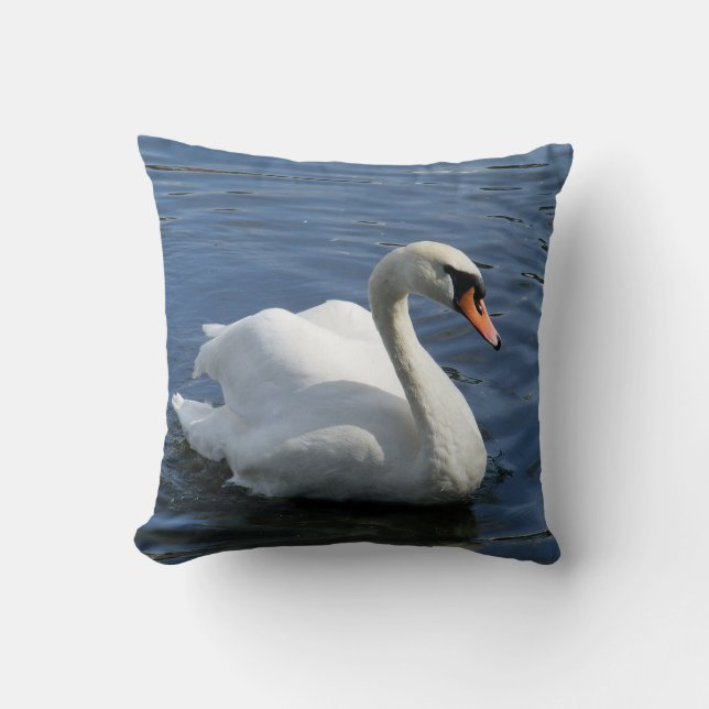 Stummer Schwan-Kissen Kissen (Vorderseite)
