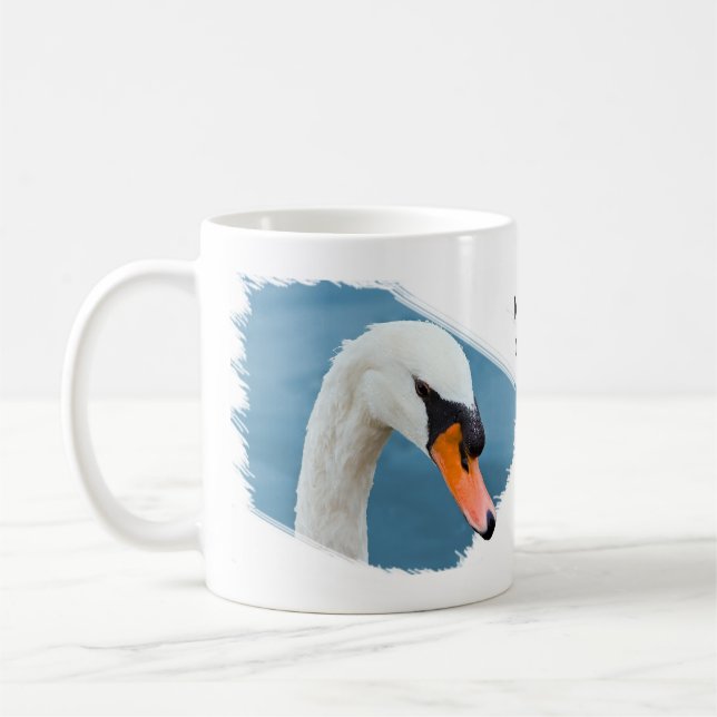 Stummer Schwan-Porträt Kaffeetasse (Links)