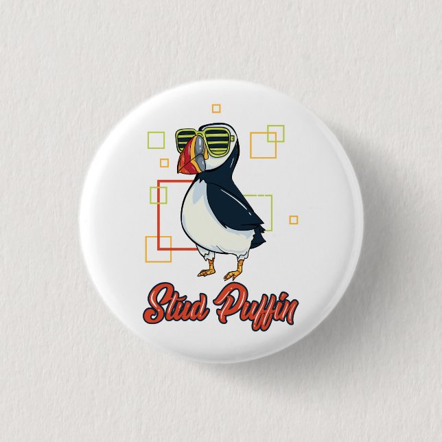 Stümperpuffseebird-Illustration Button (Vorderseite)