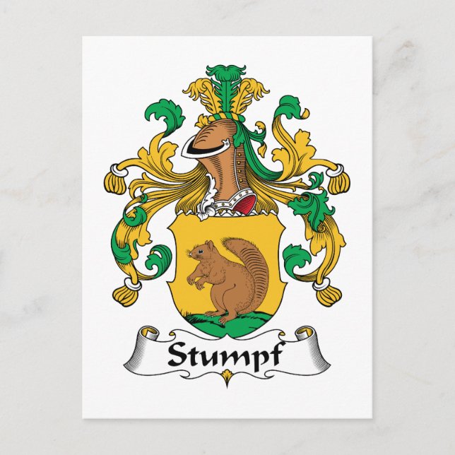 Stumpf-Familienwappen Postkarte (Vorderseite)