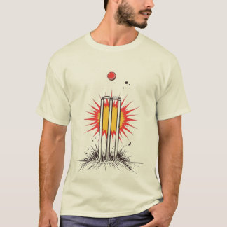 Stümpfe zerschmettern T20-Cricket-Grafik-T-Shirt T-Shirt