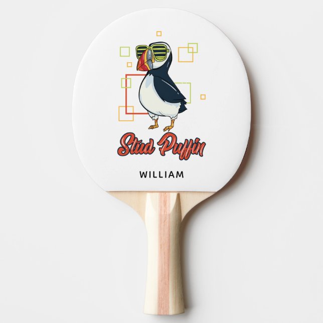 Stumpfpuffin Sea Bird Niedlich Gag Personalisiert Tischtennis Schläger (Vorderseite)