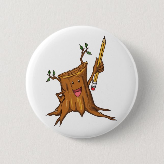 Stumpy Knopf-(Standard) Weiß Button (Vorderseite)