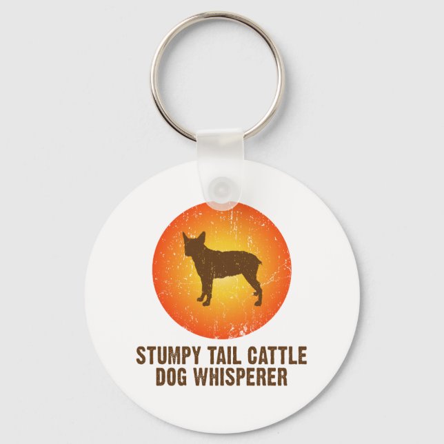 Stumpy Schwanz Cattle Dog Schlüsselanhänger (Vorderseite)