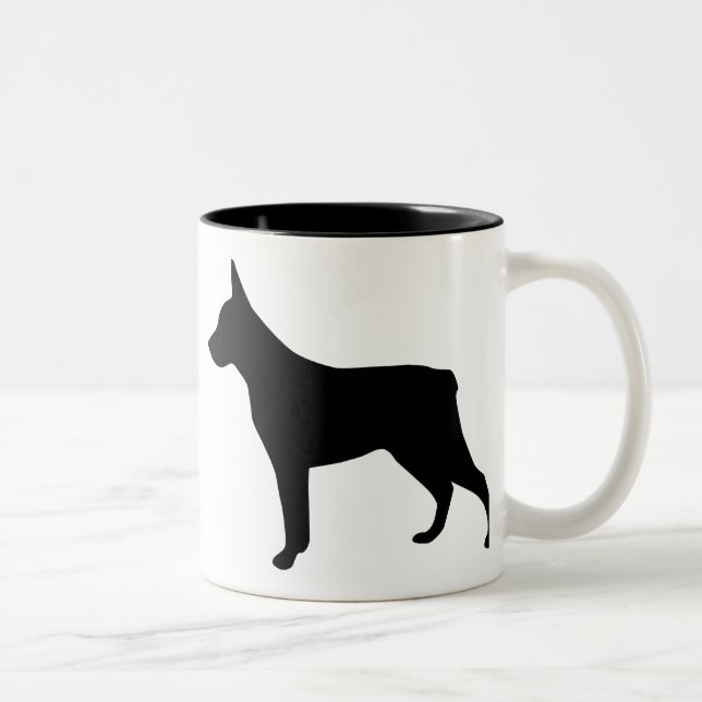 Stumpy Schwanz-Vieh-Hund Zweifarbige Tasse (Rechts)