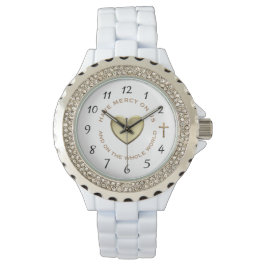 STUNDE DES DIVINE MERCY KRISTALL ARMBANDUHR