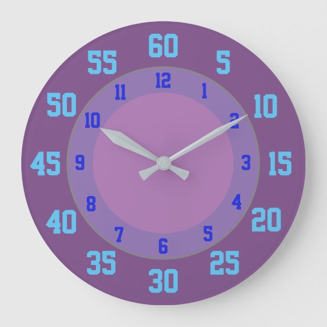 Stunden und Minuten Große Wanduhr (Vorderseite)