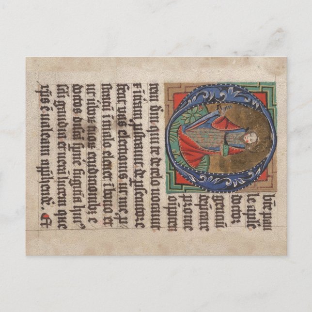 Stundenbuch mittelalterliches illuminiertes Manusk Postkarte (Vorderseite)