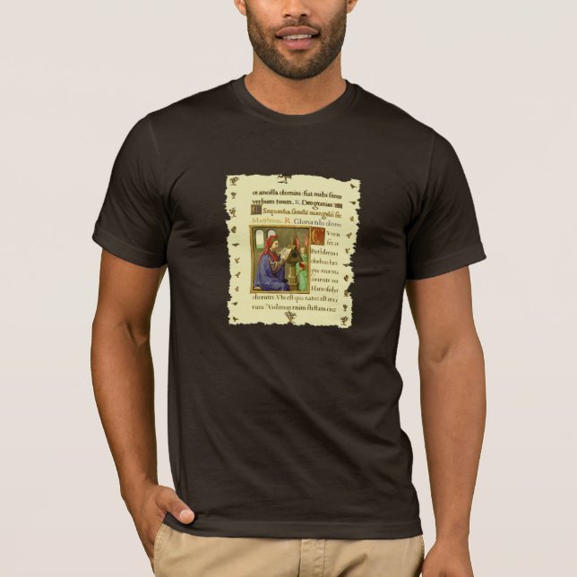 Stundenbuch mittelalterliches Manuskript T-Shirt (Vorderseite)