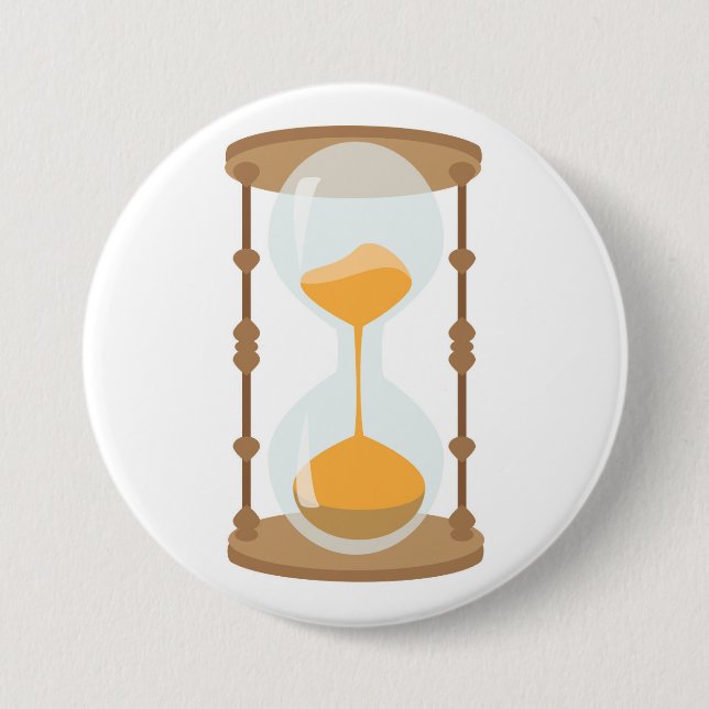 Stundenglas Button (Vorderseite)