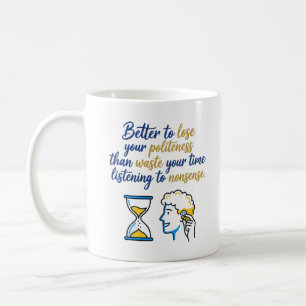Stundenglas & Profil Zitat Kaffeetasse