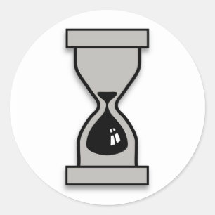 Stundenglas Runder Aufkleber