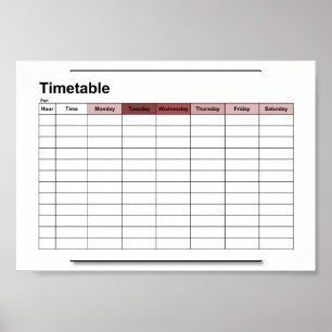 stundenplan, plan, plan, poster, englisch poster