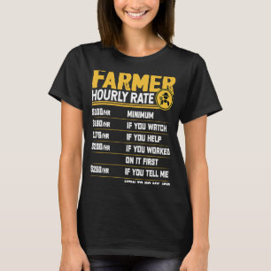 Stundensatz für Landwirte Lustiger Landwirt, der L T-Shirt