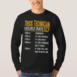 Stundensatz für LKW-Techniker LKW-Mechaniker Repa T-Shirt