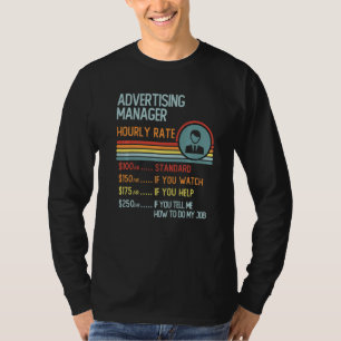 Stundensatz Werbemanager T-Shirt Retro Job