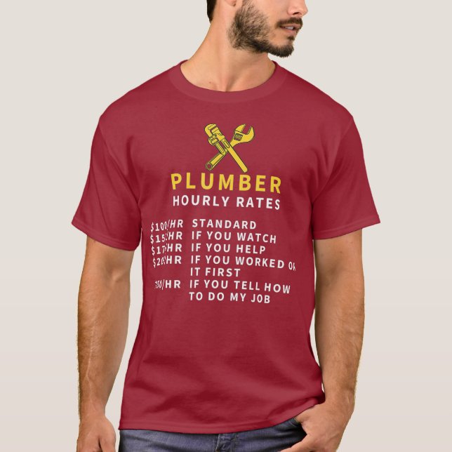Stundentarife für Klempner - Sondergebühren T-Shirt (Vorderseite)