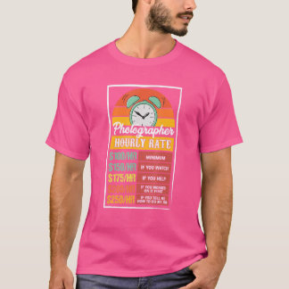 Stundenzettel für Fotografen T-Shirt