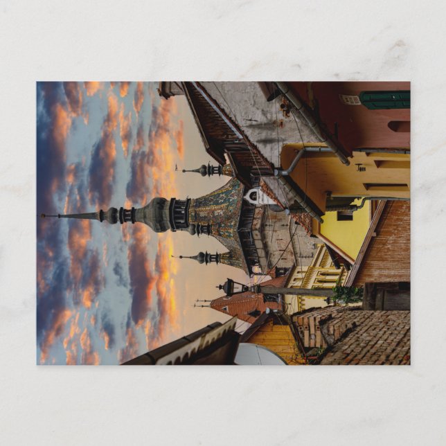 Stundturm von Schäßburg Postkarte (Vorderseite)