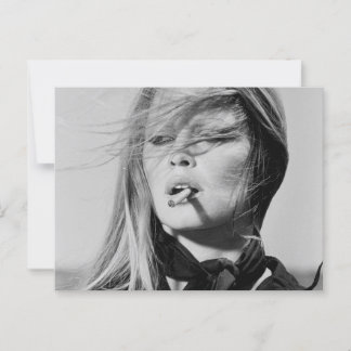 Stunning Brigitte Bardot B&W Portrait Postcard Postkarte