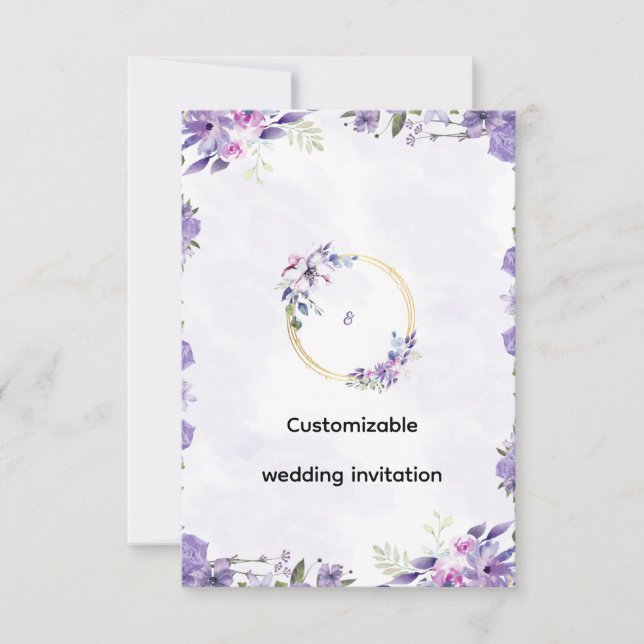 Stunning Customizable Wedding Invitation - Elegant (Devant)