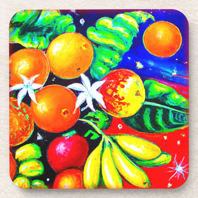 Stunning Fruits Starry Sky. Buy Now Getränkeuntersetzer (Vorderseite)