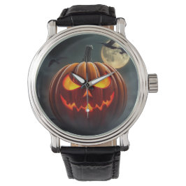 Stunning Glowing Pumpkin Watch for Halloween Armbanduhr